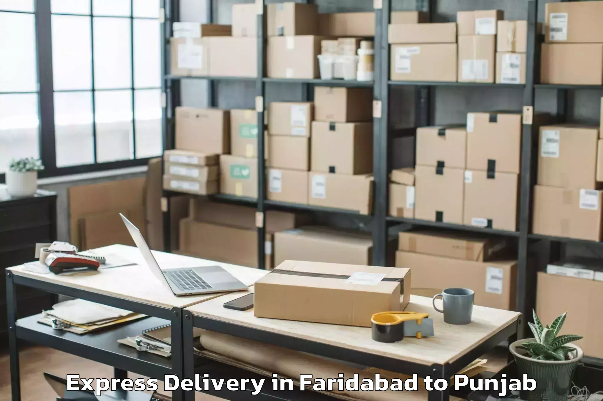 Get Faridabad to Giddarbaha Express Delivery